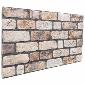 vidaXL Sienų plok&scaron;tės 10 pcs &Scaron;viesiai rudas 100 x 50 cm EPS putos