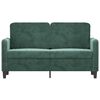 vidaXL Dvivietė sofa, tamsiai žalios spalvos, 120cm, aksomas