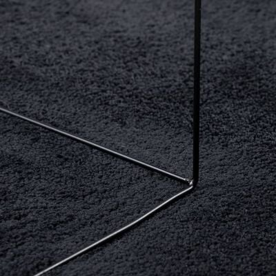 vidaXL Kilimas OVIEDO, juodos spalvos, 160x160cm, trumpi šereliai