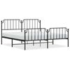 vidaXL Lovos rėmas su galvūgaliu/kojūgaliu, juodas, 183x213cm, metalas