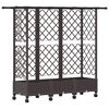 vidaXL Pakeltas lovas su trelėmis ir stogu Ruda 164 x 40 x 127 cm PP