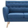 vidaXL Trivietė sofa, audinio apmušalas, 172x70x82cm, mėlyna