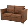 vidaXL Dvivietė sofa, 137x73x82cm, dirbtinė zom&scaron;os oda
