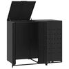 vidaXL Stoginė dviem konteineriams, juoda, 138x79x117cm, plienas