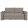 vidaXL Dvivietė sofa, pilkai ruda, 140 cm, audinys