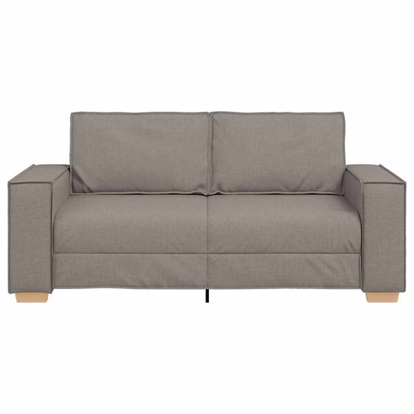 vidaXL Dvivietė sofa, pilkai ruda, 140 cm, audinys