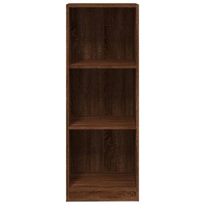 vidaXL Spintelė knygoms, 3 aukštų, ruda ąžuolo, 40x24x109cm, mediena