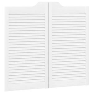 vidaXL Sukamosios durys 90 x 40 cm Pu&scaron;ies medienos masyvas Balta