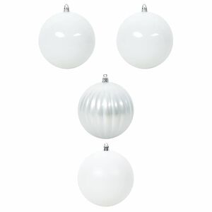 vidaXL Kalėdinių Kraitės Rinkinys 4 pcs Balta Plastmasė