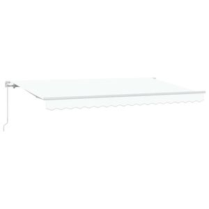 vidaXL I&scaron;traukiama markizė Balta 400 x 200 cm audinys