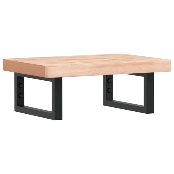 vidaXL Lentyna praustuvui, plienas ir bukmedžio medienos masyvas