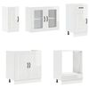vidaXL Virtuvinių spintelių komplektas, 8 dalių, Kalmar, balta