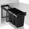 vidaXL I&scaron;traukiama virtuvės spintelės &scaron;iuk&scaron;liadėžė, 36l, soft-close