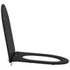vidaXL Tualeto sėdynė Juoda 44 x 36,4 x 3,4 cm Duroplastas