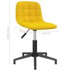 vidaXL Pasukama valgomojo kėdė, geltonos spalvos, aksomas