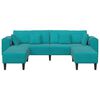 vidaXL Sofa su pagalve 3 pcs Turkio Aksomas
