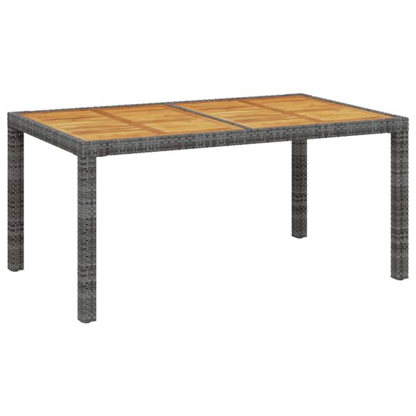 vidaXL Lauko komplektas su pagalvėlėmis, 5 dalių, pilkas, poliratanas