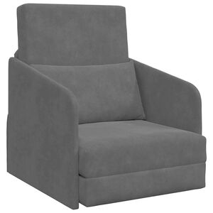 vidaXL Sofa lova Tamsiai pilka 65 x 80 x 83 cm Aksomas