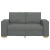 vidaXL Dvivietė sofa, tamsiai pilka, 120 cm, audinys