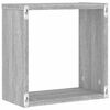 vidaXL Wall Cube lentynos 4 vnt Pilka Sonoma 30x15x30 cm