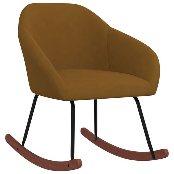 vidaXL Supama kėdė, rudos spalvos, audinys