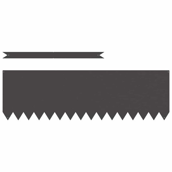 vidaXL Vejo kra&scaron;tas 10 pcs Juoda 100 x 0.05 x 20 cm