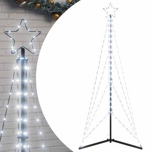 vidaXL LED Kalėdų eglutė 363 LEDs Šalta Balta 182 cm