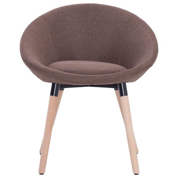 vidaXL Valgomojo kėdė, rudos spalvos, audinys