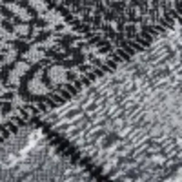 vidaXL Kilimas-takelis, pilkos spalvos, 80x450cm, BCF, su kvadratais