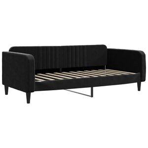 vidaXL Sofa, juodos spalvos, 100x200cm, aksomas
