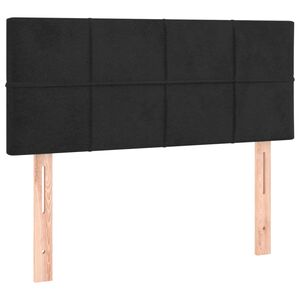 vidaXL Galvūgalis, juodos spalvos, 80x5x78/88cm, aksomas