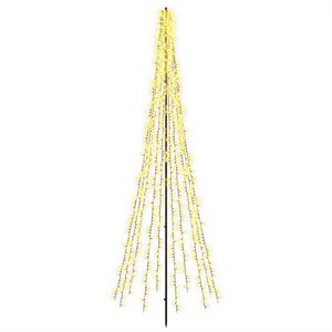 vidaXL LED Kalėdų medis 285 cm 1550 LED &Scaron;ilta balta Plienas Juoda