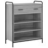 vidaXL Batu skrynia 76 x 36,5 x 93 cm Apdirbta mediena Pilka Sonoma