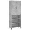 vidaXL Komoda, betono pilkos spalvos, 69,5x34x180cm, apdirbta mediena