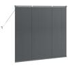 vidaXL Langų žaliuzė su užuolaidomis Tamsiai pilka Aliuminis