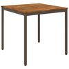 vidaXL Sodo vakarienės stalas Natūralus ir kava 80 x 80,5 x 75 cm