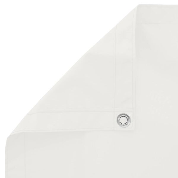 vidaXL Balkono Ekranas Baltas 75 x 200 cm PU dengtas oksfordas alu