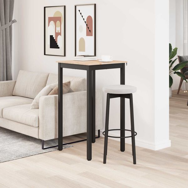 vidaXL Baro stalas Natūrali 110 x 55 x 105 cm Kietos pušies mediena