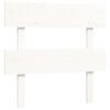 vidaXL Lovos rėmas su galvūgaliu, baltas, medienos masyvas, vienvietis