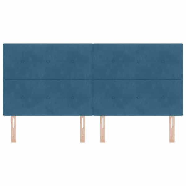 vidaXL Galvūgalis Tamsiai mėlyna 200 cm Aksomas