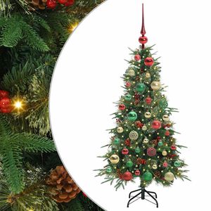 vidaXL Dirbtinė Sulankstoma Kalėdų Eglutė Žalia 120 cm PE ir PVC