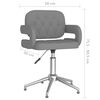vidaXL Pasukamos valgomojo kėdės, 2vnt., pilkos spalvos, dirbtinė oda