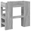 vidaXL Dviauk&scaron;tės lovos rėmas su stalu Pilkas Sonoma 75 x 190 cm