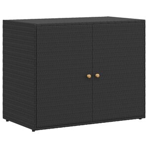vidaXL Sodo daiktadėžė, juoda, 100x55,5x80cm, polirotangas