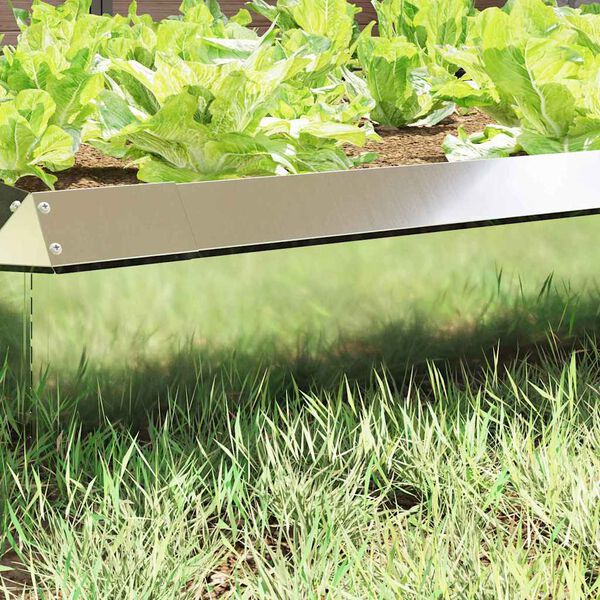 vidaXL Sraigių tvora 4 pcs Sidabro 50 x 3,5 x 25 cm Cinkuota plienas