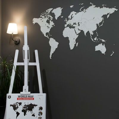 MiMi Innovations Sienos dekoracija-žemėlapis Luxury, baltas, 130x78cm