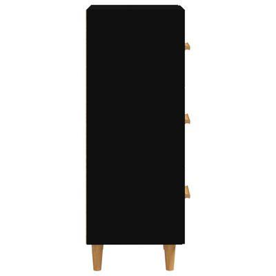 vidaXL Šoninė spintelė, juodos spalvos, 34,5x34x90cm, apdirbta mediena