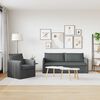 vidaXL Sofos komplektas 2 pcs Tamsiai pilka 196 x 82 x 85 cm audinys