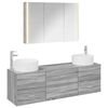 vidaXL Vonios baldų rinkinys 4 pcs Pilka Sonoma