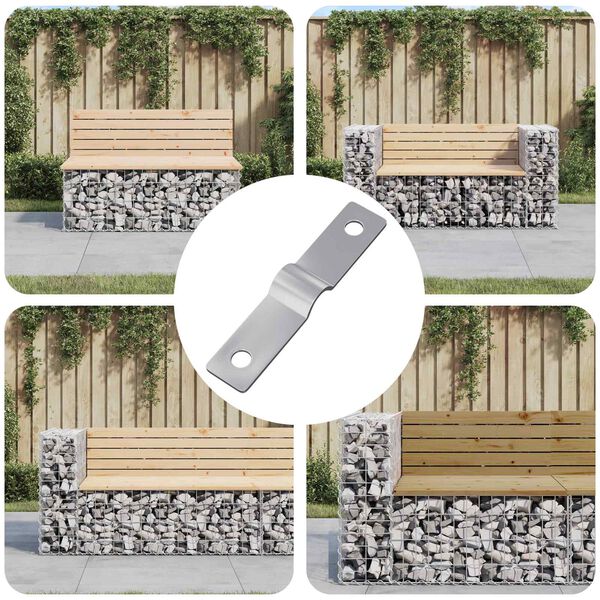 vidaXL Smūgio įdėklas 12 pcs Sidabro 50 x 10 x 1,2 mm Geležis